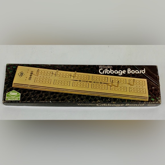 1974 Vintage Milton Bradley Steel Peg Wooden Cribbage Board - Picture 1 of 13